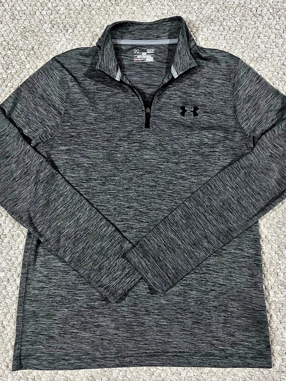 Under Armour Loose Heat gear 1/4 Zip Active Gray Mens Size Small Pullover